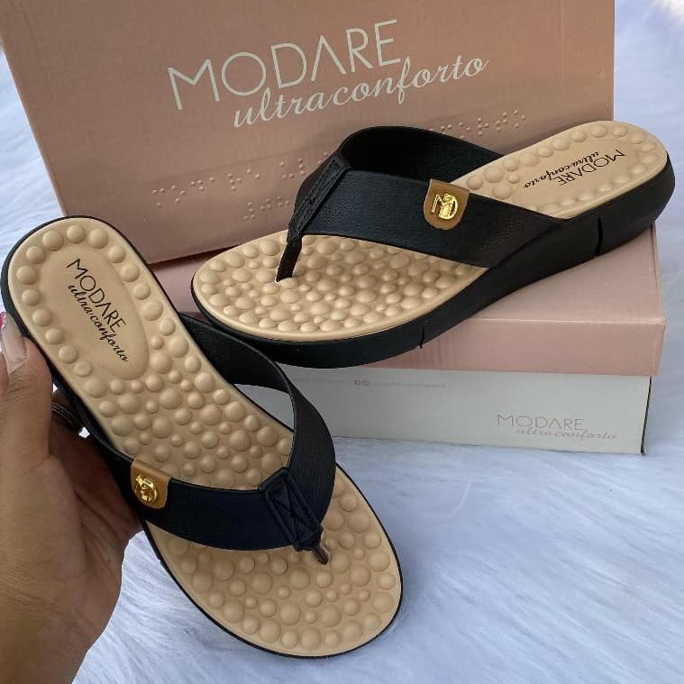 Papete Chinelo Modare Feminino Ortopédico Palmilha Confortável Macio