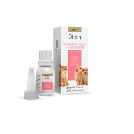 Otolin UCB Tratamento Otites para Cães e Gatos - 15 ml.