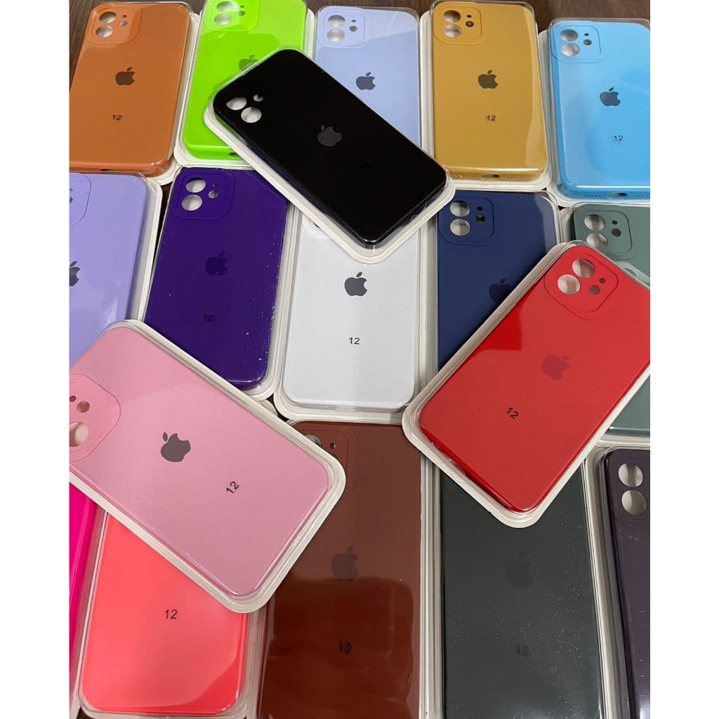 CAPA CAPINHA CASE PARA IPHONE 12 NORMAL A SILICONE INTERIOR AVELUDADA COM CÂMERA FECHADA