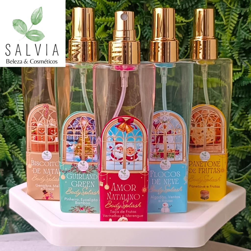 Body Splash NATAL - Janelas para o Natal 100ml Excelente Fixação SALVIA