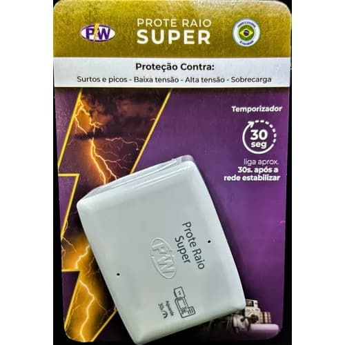 Proteraio Super Protetor Tv Pc Com Temporizador Protetor Contra Raios - PC - SOM - Temporizador