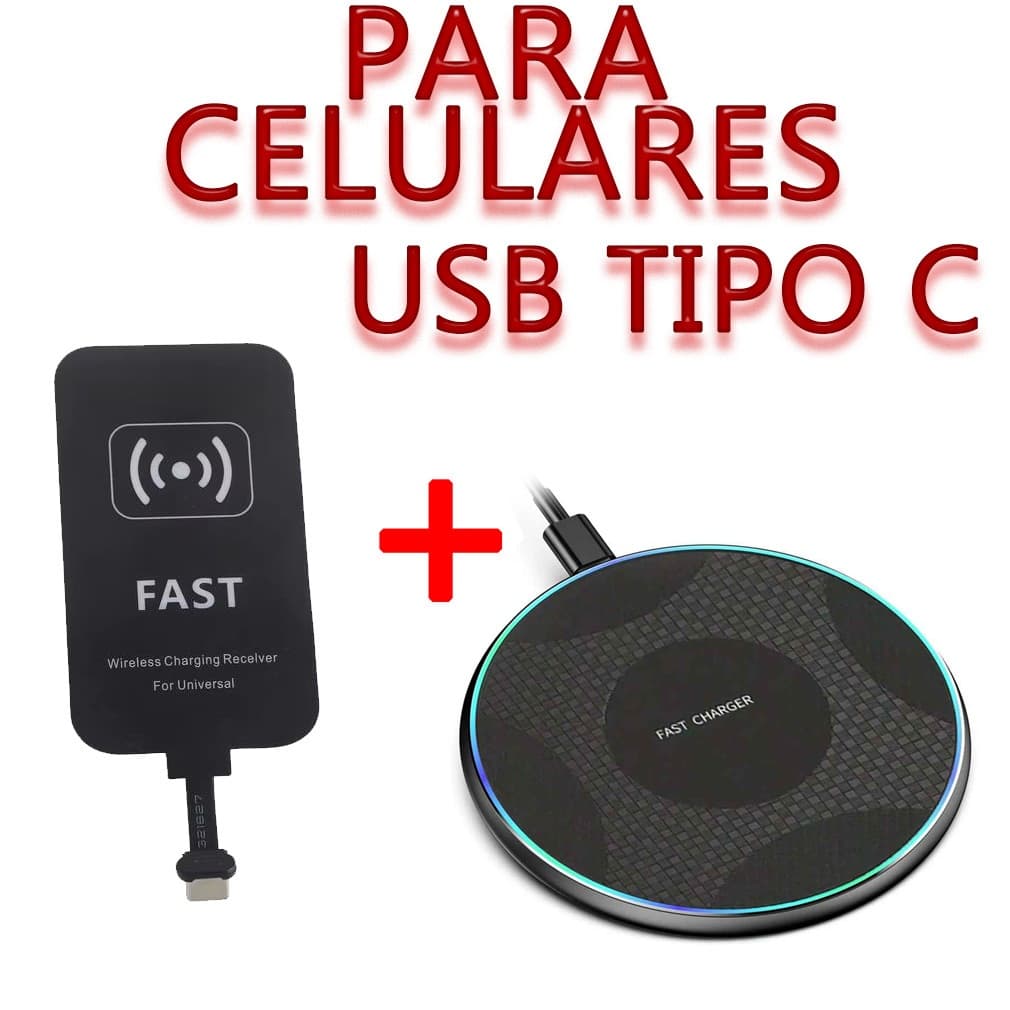 Carregador Indução + Adaptador Universal 2A 10W Sem fio Samsung Xiaomi Suporte Base