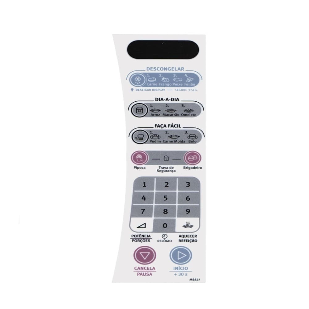 MEMBRANA TECLADO ELECTROLUX MES 27