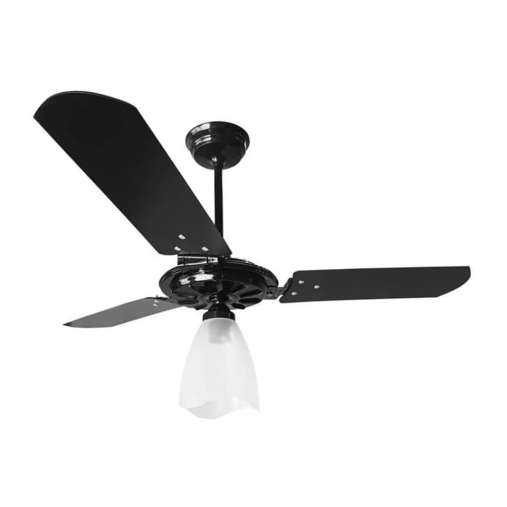 Ventilador Teto Ventex Yris Preto/preto 127v Motor Grande