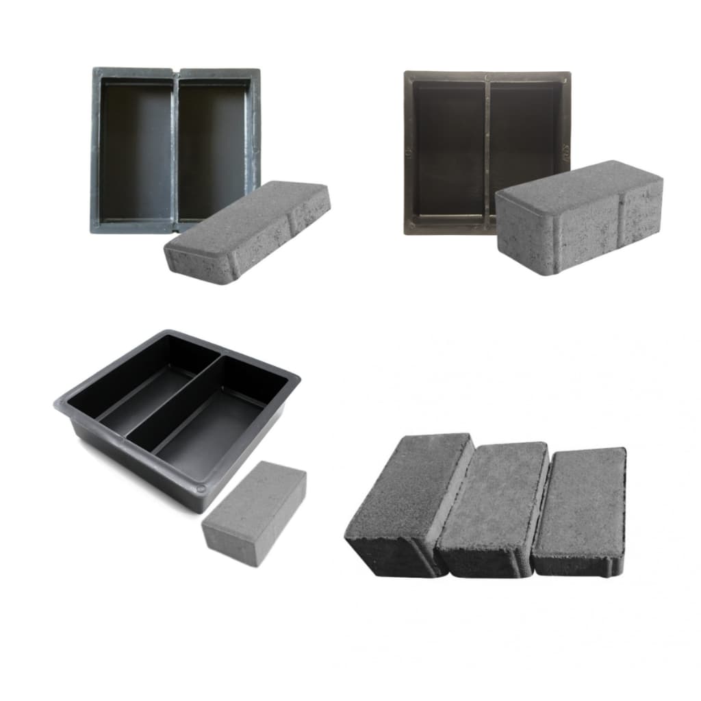 Forma Molde p Fabricar Bloquete Piso Pedra de Calçada 20x10x8 20x10x6 20x10x4 Bloco Medio Fino Alto Calçada Concreto