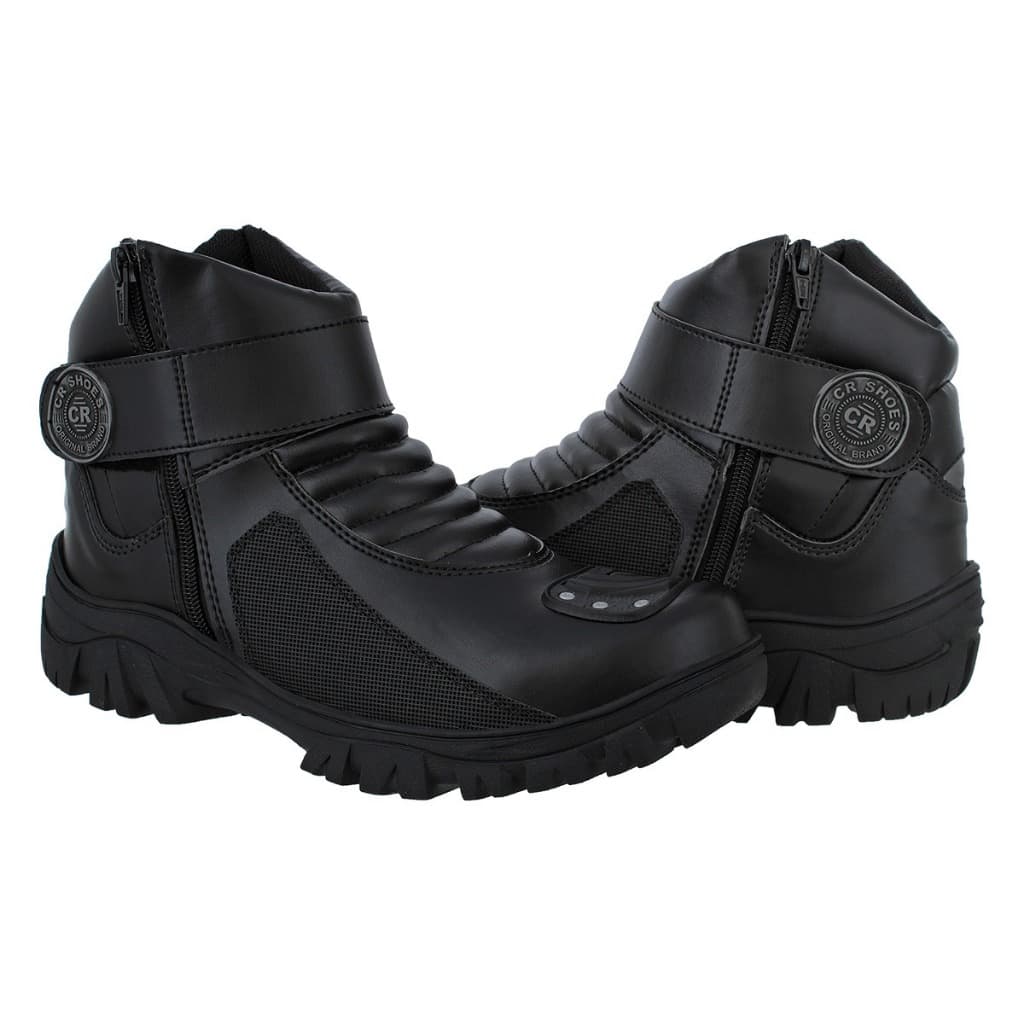 Bota Coturno Militar Motociclista Trilha Ziper Lateral