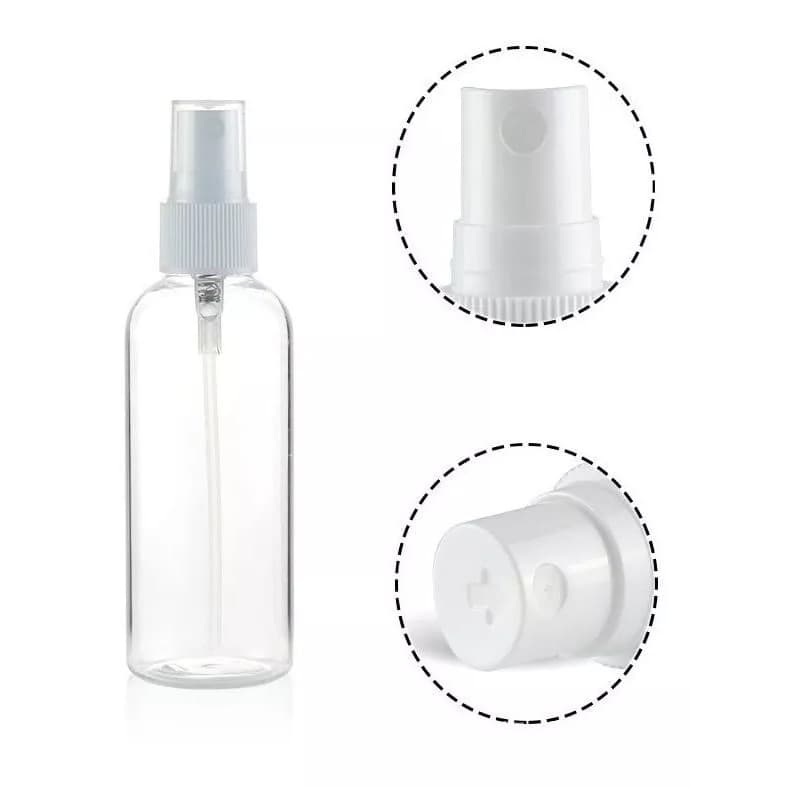 Frascos com Válvula Spray PET Transparente 100ml