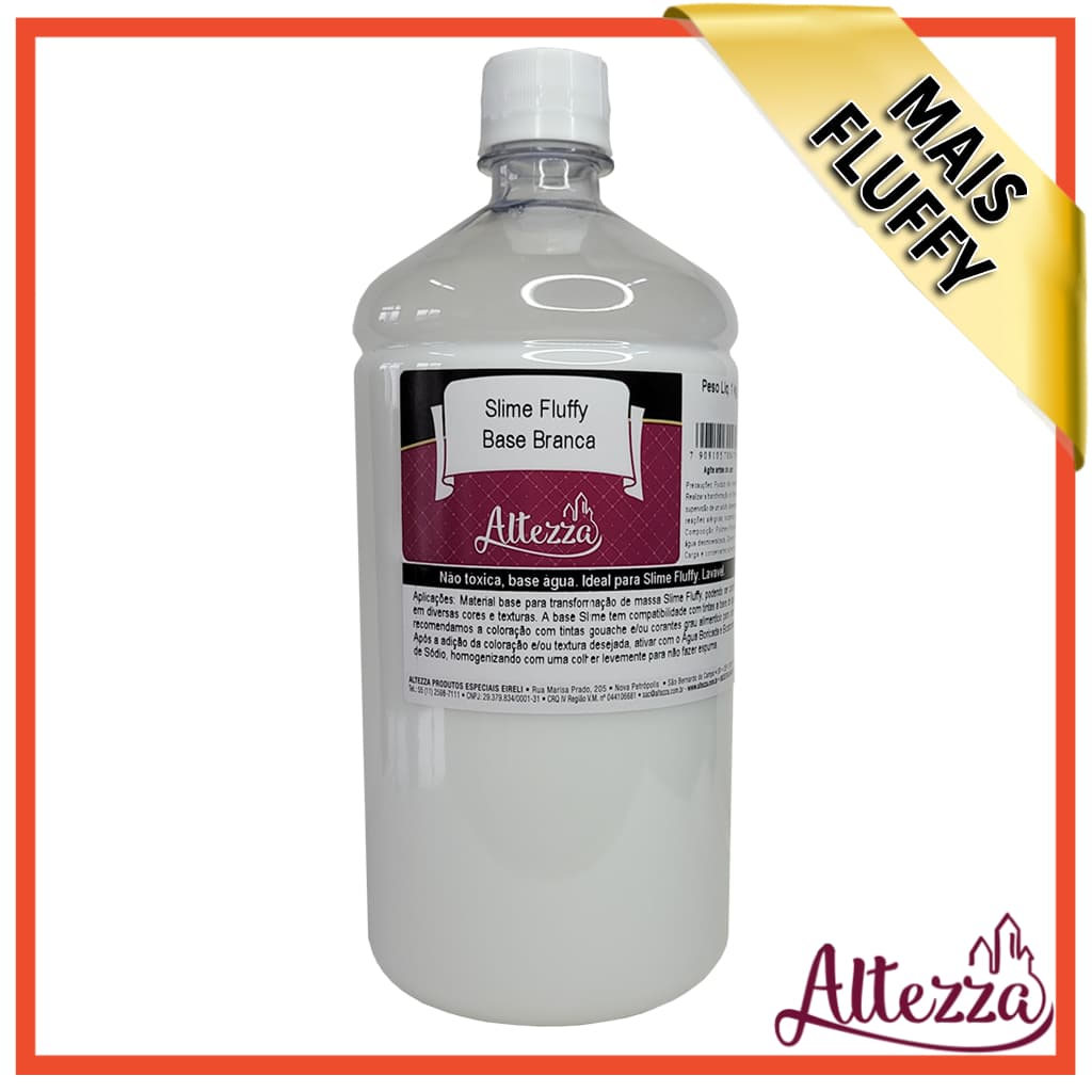 Cola Branca Para Slime Base Fluffy Premium 1Kg Altezza - Combos Para Slime Escolha o Seu Kit - Frete Econômico