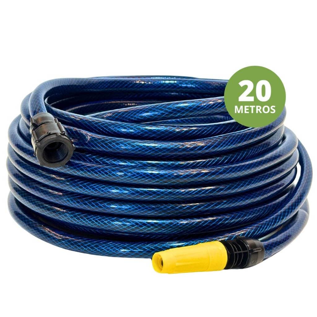 Mangueira de Jardim 20m Trançada 1/2" com Esguicho PVC