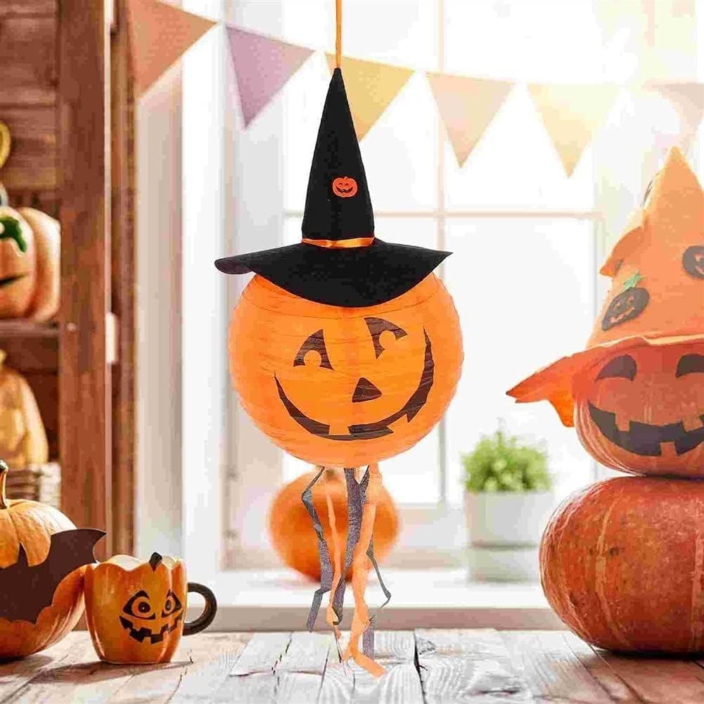 Balão De Abóbora De Halloween Com Chapéu
