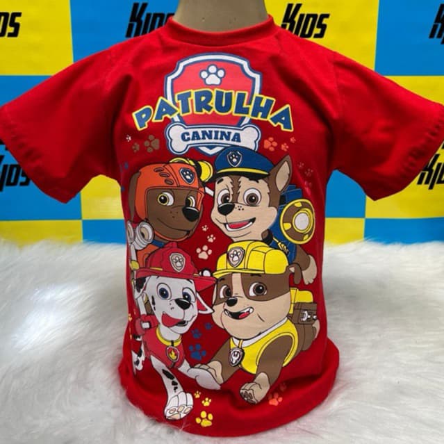 Blusa Patrulha Canina Infantil Masculino 2 ao 12