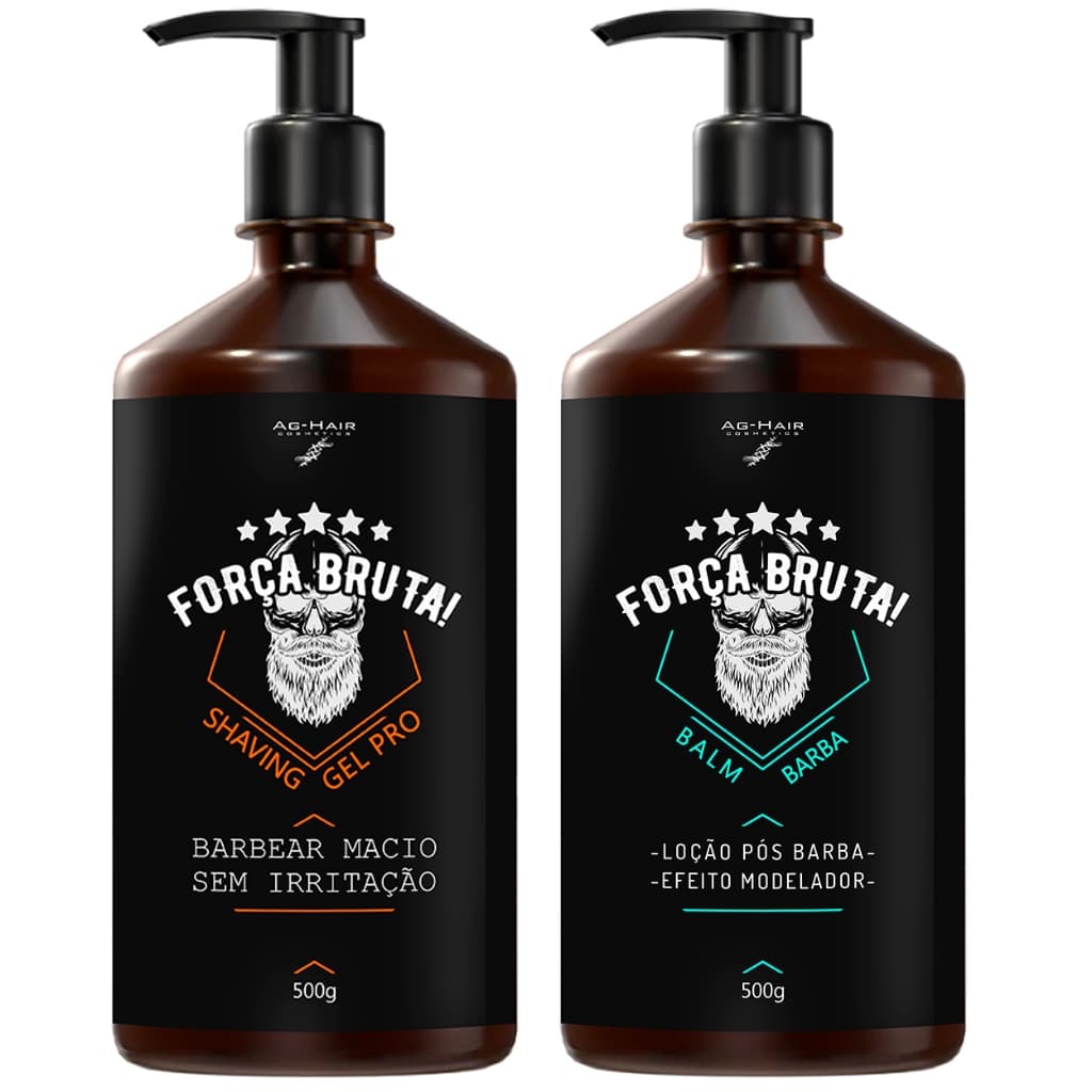 BALM PARA BARBA - FORÇA BRUTA  + SHAVING, 500ml