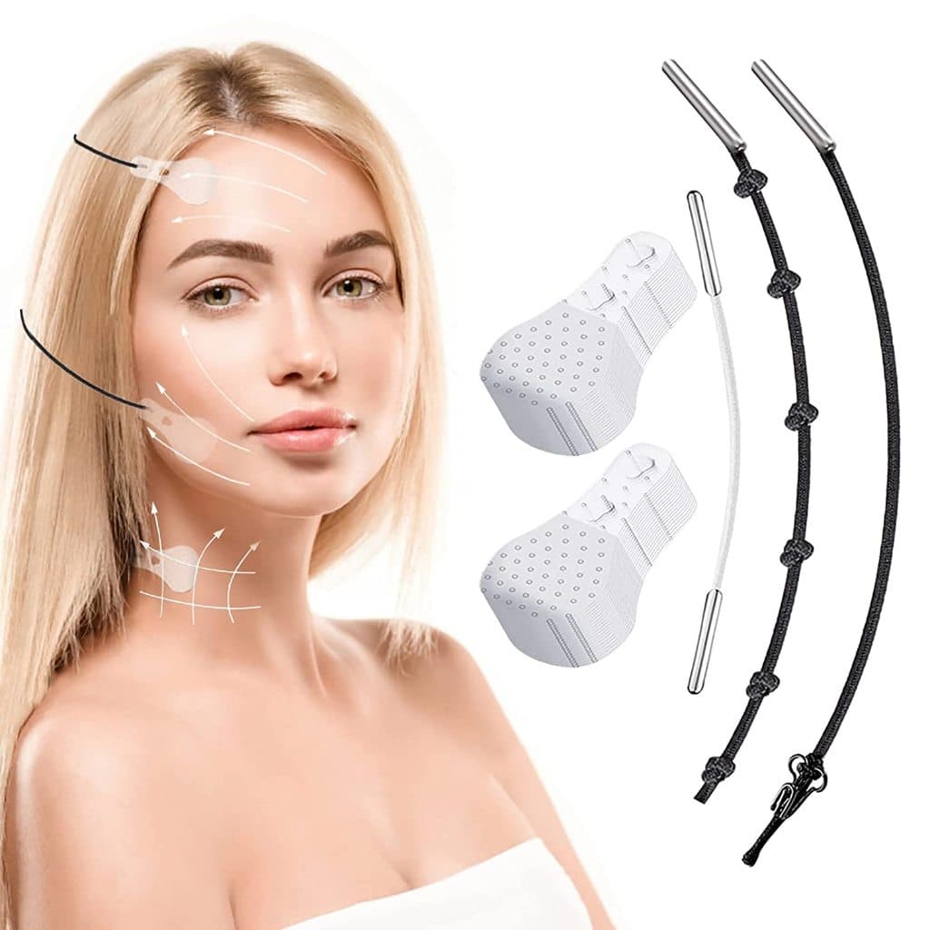 Cx Adesivos Face Lift Fita Facial Adesivas Maquiagem Lifting Eyes Antirrugas Antienvelhecimento Estica o Rosto a Pele