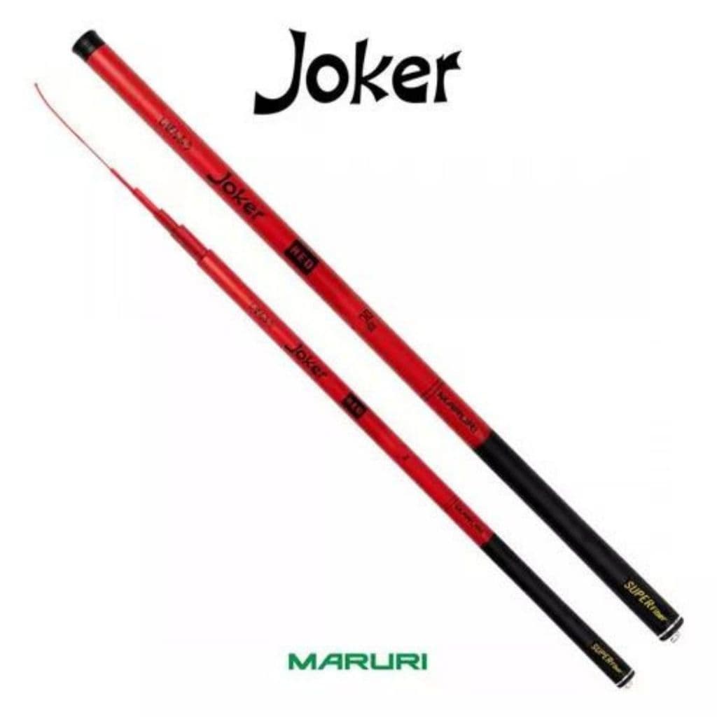 Vara Maruri Telecópica Lisa Joker Red 40% Carbono de 3,00 metros de mão com salva vara