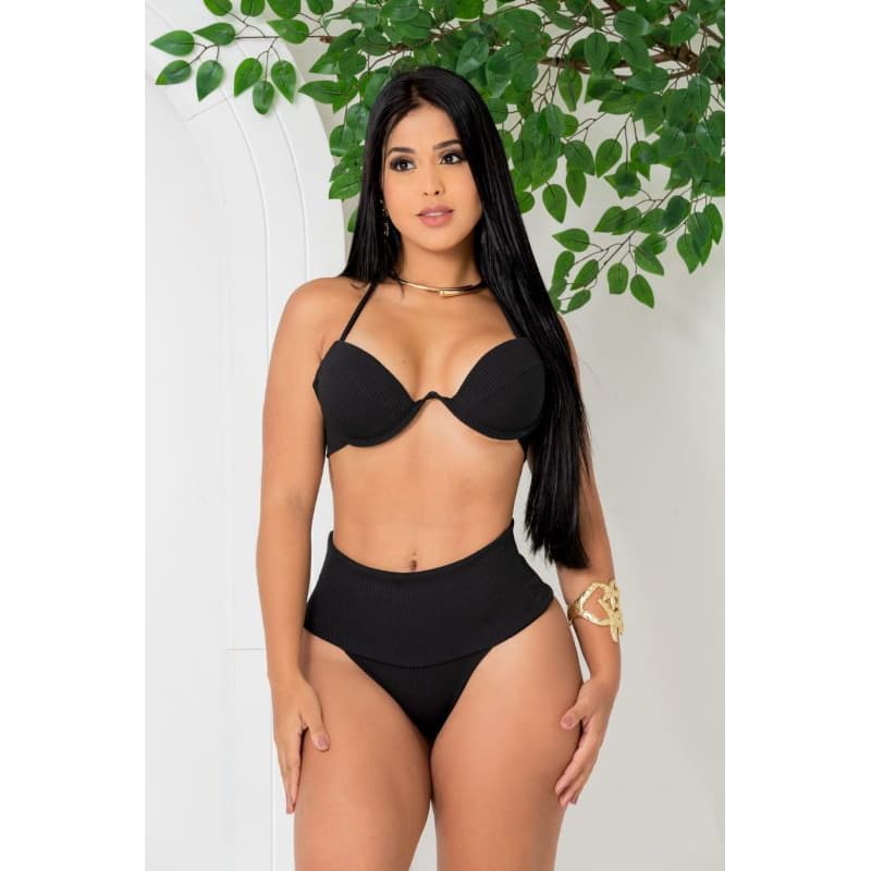 Lançamento de verão biquíni aro V moda femenino.