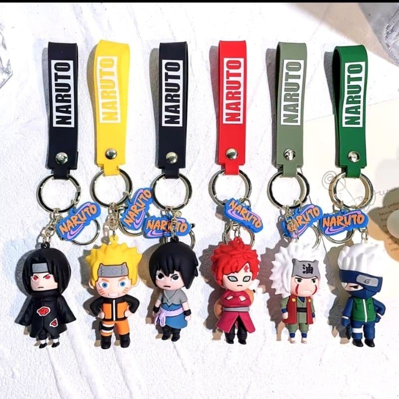 Chaveiro de Animação Emborrachado Naruto Diversos Personagens Anime Desenho Animado