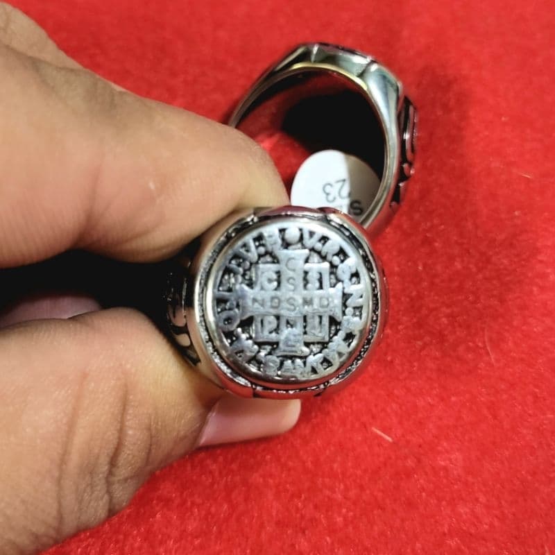 Anel de São Bento em inox 316 plb anel de candoble e umbanda