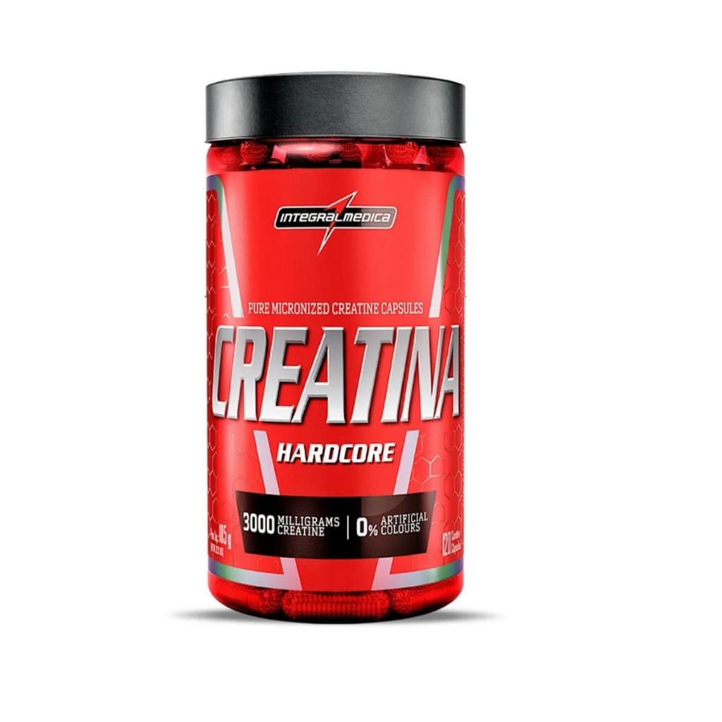 Creatina Hardcore em Capsulas 100% pura Integral Medica