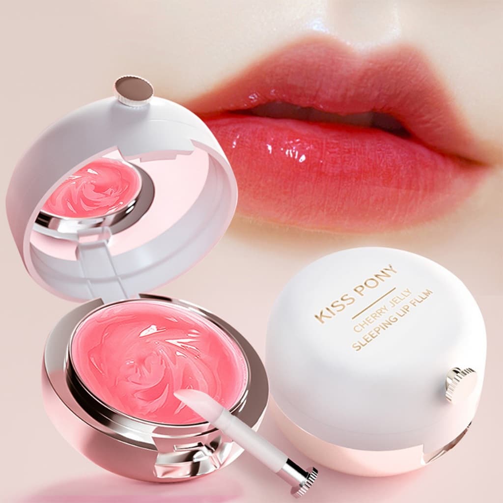 Máscara Para Os Lábios Cuidados Com Sono Noturno Manutenção Hidratante Bálsamo Rosa Creme Clareador Nutritivo