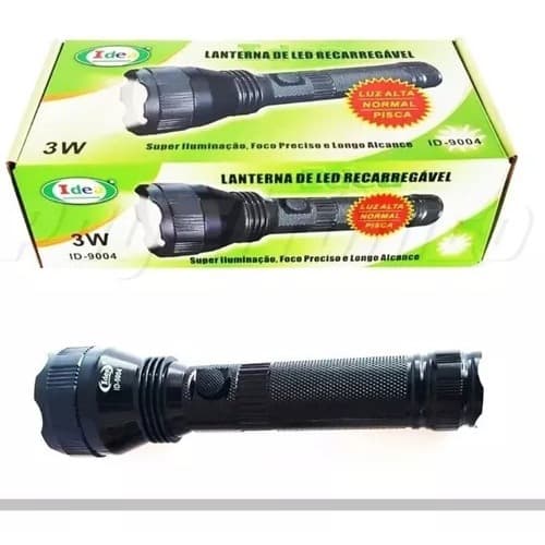 Lanterna Led Recarregável tática 4V 1200mAh bivolt