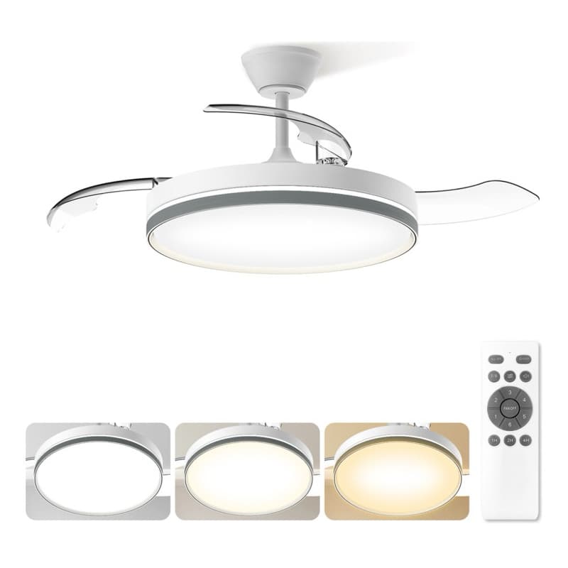 Ventilador De Teto Silencioso Com Luz E Controle Remoto 42