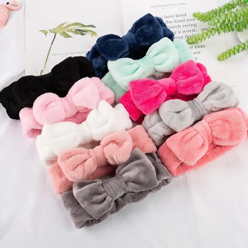KIT Faixa com laço Lisa/ Tiara Para Cabelo para Maquiagem