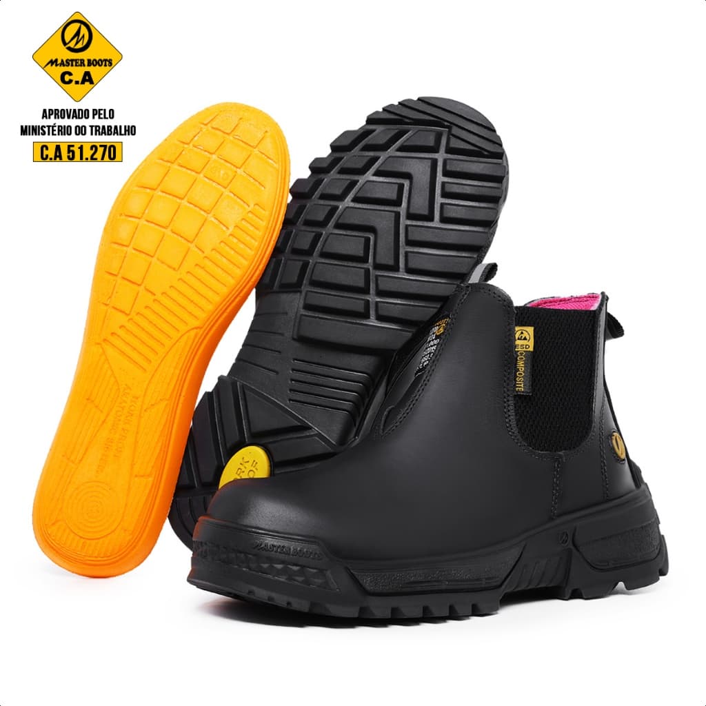 Coturno Bota Epi Segurança Com C.a Em Composite Anti Perfuro Feminina