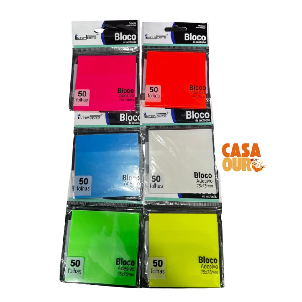 POST IT BLOCO DE NOTAS KIT 100 FOLHAS