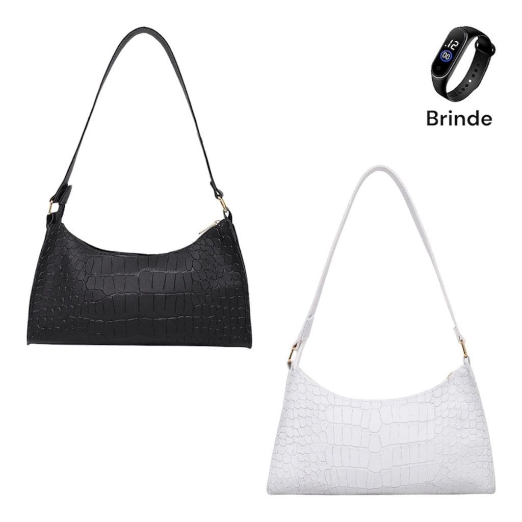 Kit Com Duas Bolsa De Festa Bolsa Femininas De Ombro Croco