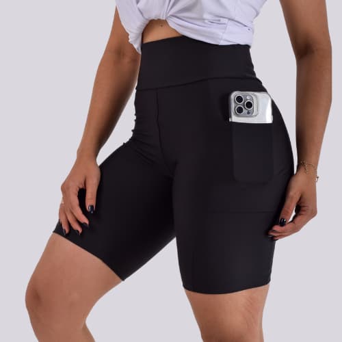 Bermuda Ciclismo Feminina Com Bolso Short Ciclista Bike