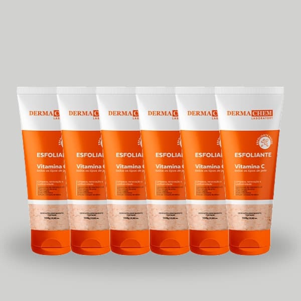 Box 6 com Unidades Gel Esfoliante Facial Vitamina-C - Dermachem