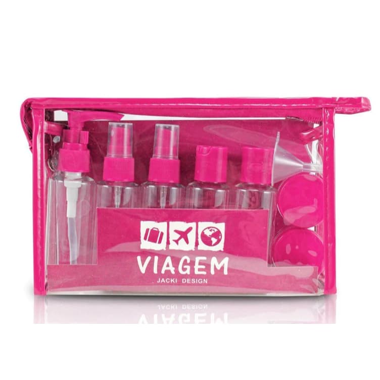 Kit 10 Frascos De viagem Shampoo/Creme/Sabonete liquido Multiuso