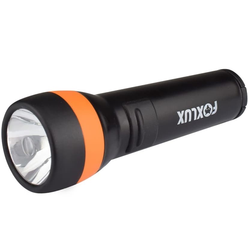 Lanterna Grande a Pilha RESISTENTE 18,5cm com 01 LED em ABS Foxlux