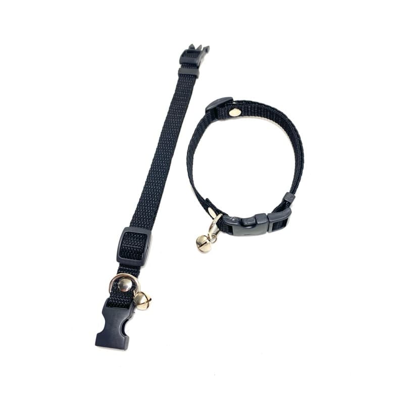 Coleira para Gato e Cachorro pequeno e médio porte Coleira Pet Preta 15mm