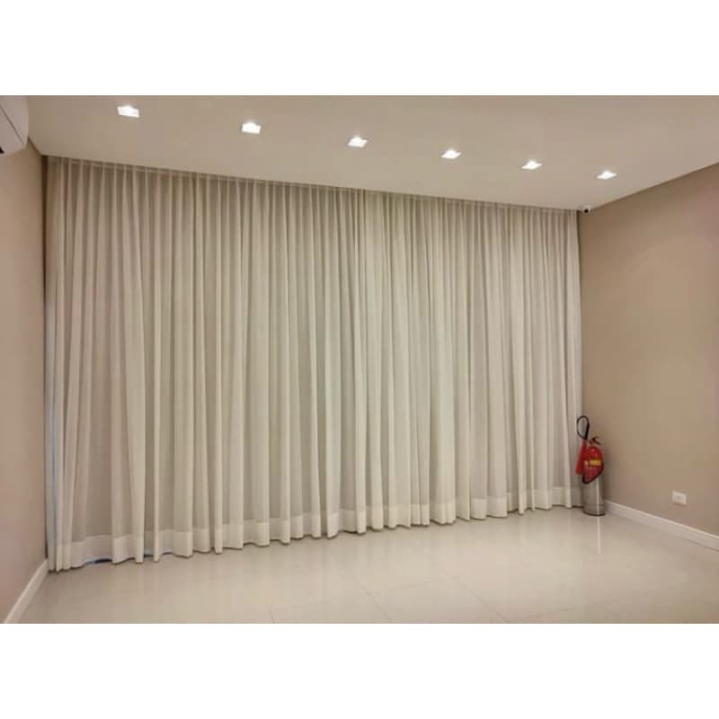 Cortina Trilho Duplo c/ Forro Blackout 100% 8m x 2,70m