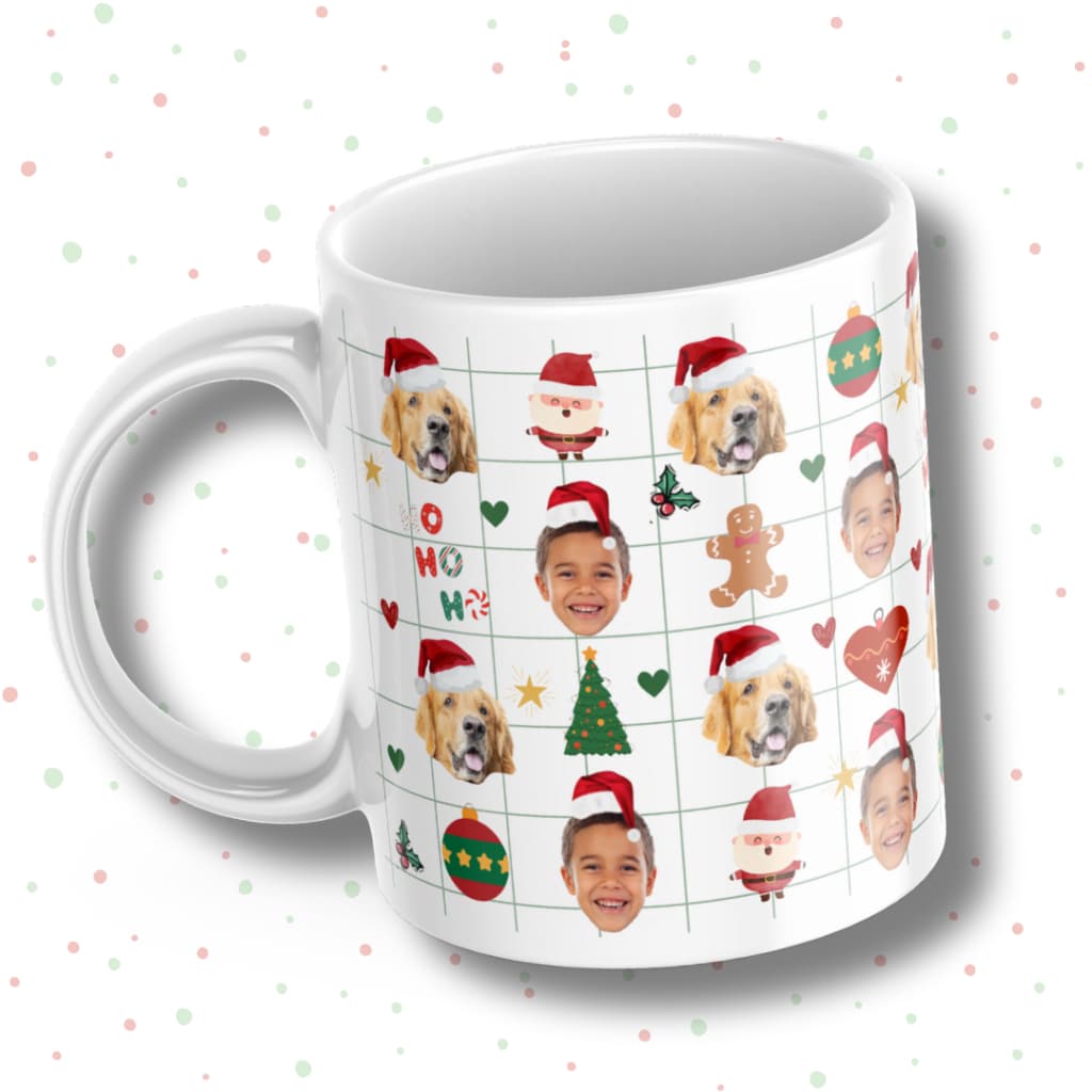 Caneca rostinhos + Natal personalizada - Tema Biscoito