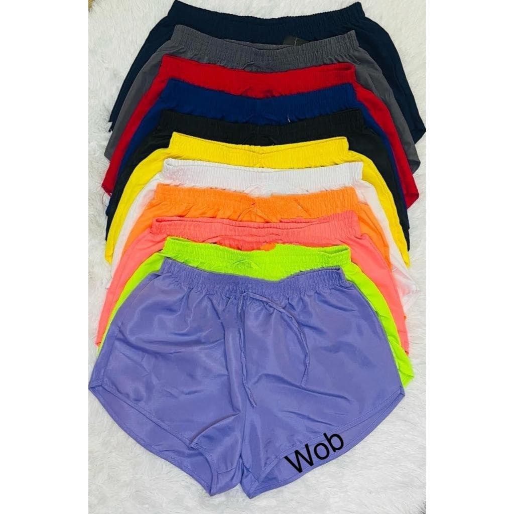 Kit 5 Shorts Feminino Tactel Para Treinos, Corridas e Praia