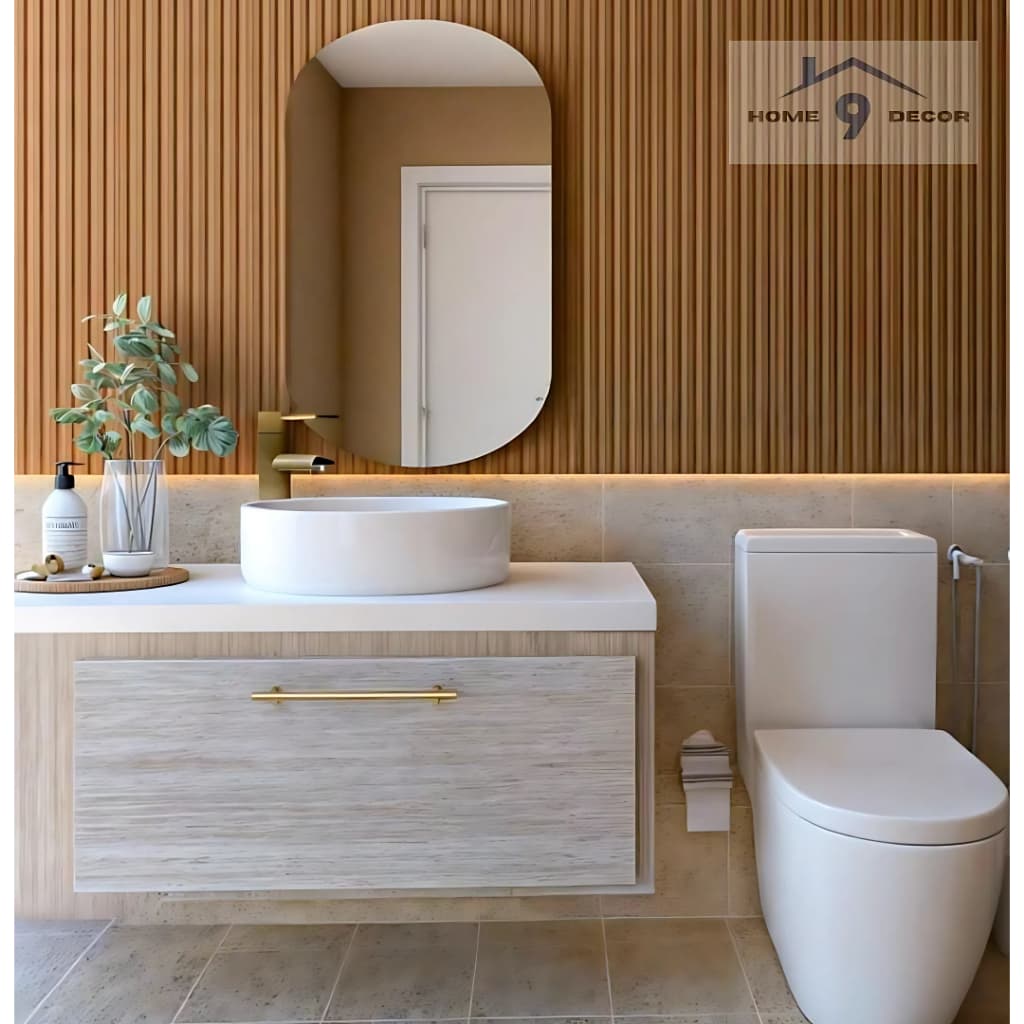 Espelho Oval Grande Adesivo De Parede Banheiro Sala Quarto - ENVIO IMEDIATO
