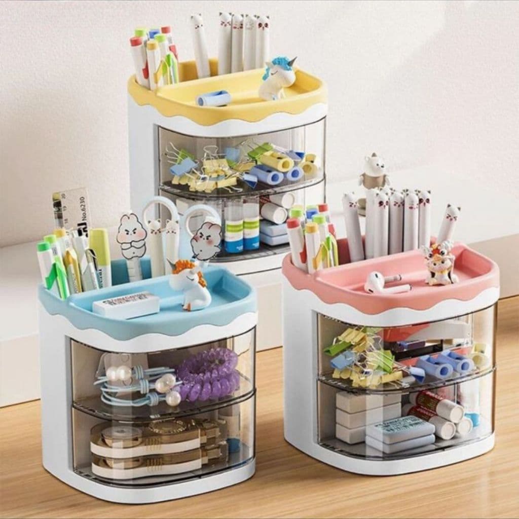 Organizador De Mesa Porta Lápis Caneta Divisórias Multiuso