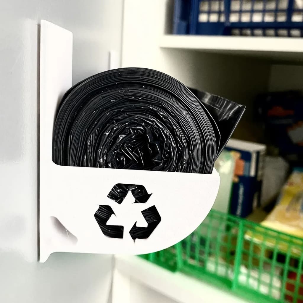 Suporte Rolo de Sacos Plásticos para Armário – Organização de Cozinha