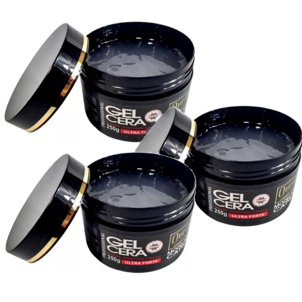 3 UNIDADES DE GEL CERA CAPILAR ULTRA FORTE OURIBEL 250G