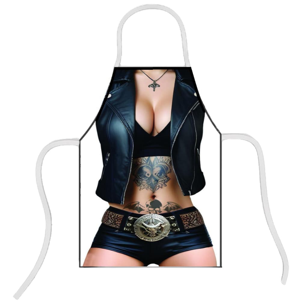 Avental Divertido Cozinha Despedida de Solteira - Chá de Cozinha - MOTOQUEIRA - Mulher