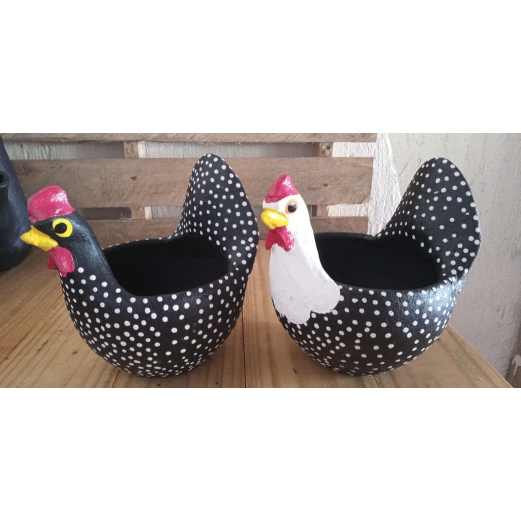 Galinha de Barro Artesanal Porta Ovos - 15 Unidades