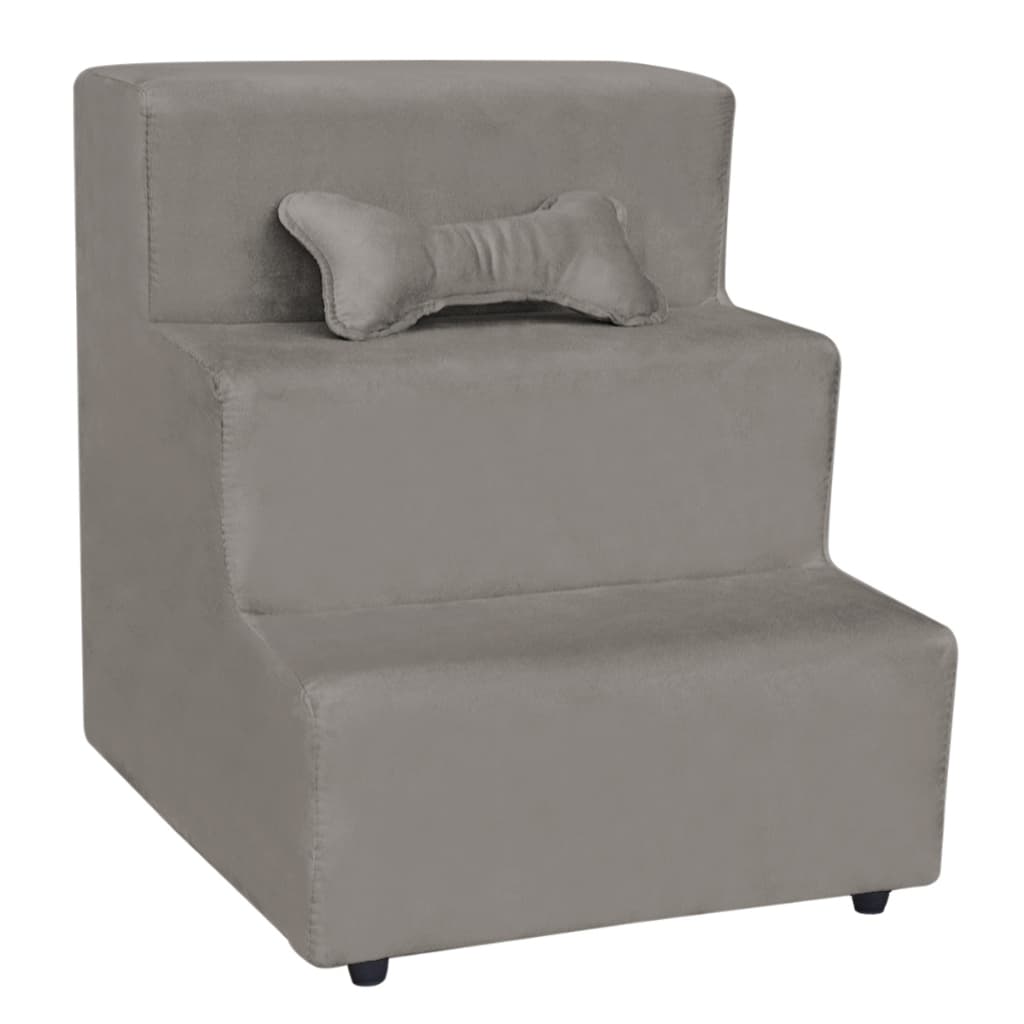Escada Pet Almofadada 3 Degraus para Cães e Gatos