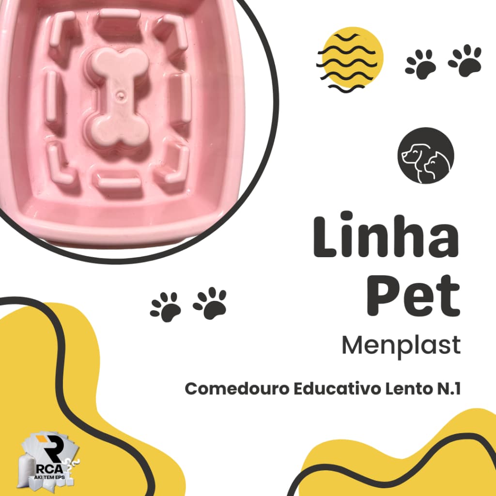 Comedouro Educativo Lento N1 650ml Menplast com 1 Unidade