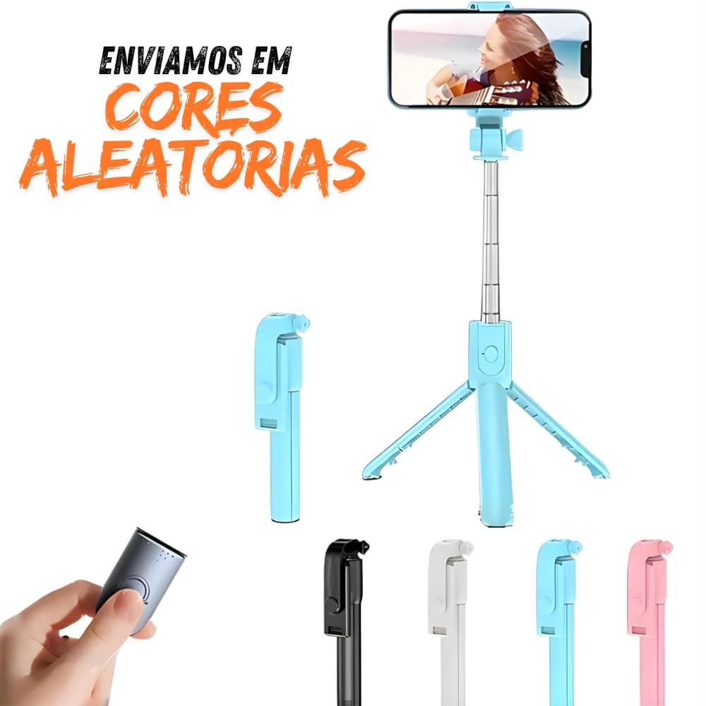 Pau de Selfie, com controle, bastão Retrátil suporte tripé para celular sem fio Bluetooth