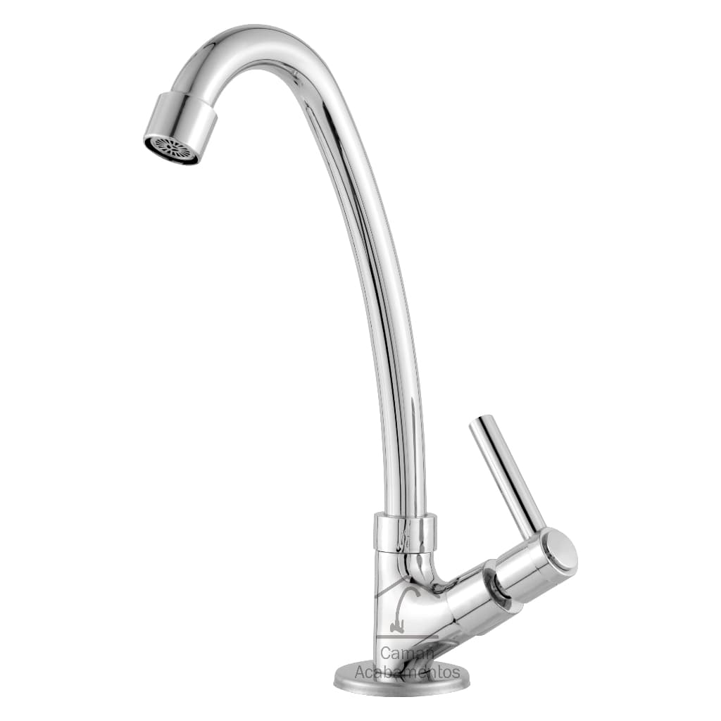Torneira Cozinha Área Externa Bancada Luxo Metal Bica Móvel
