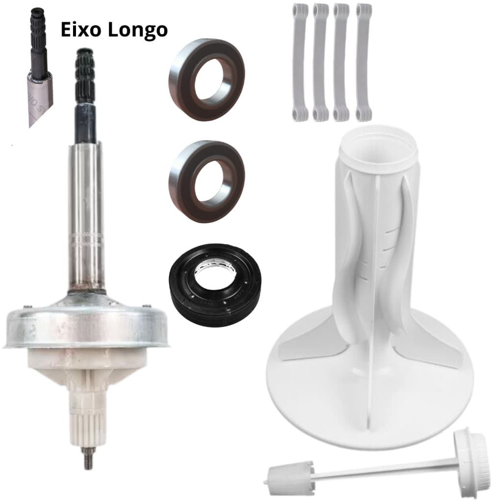 Kit Mecanismo Câmbio Compativel Consul Eixo Longo Com Agitador Brastemp Ative 11k BWG11 Bwk11 Cwc10