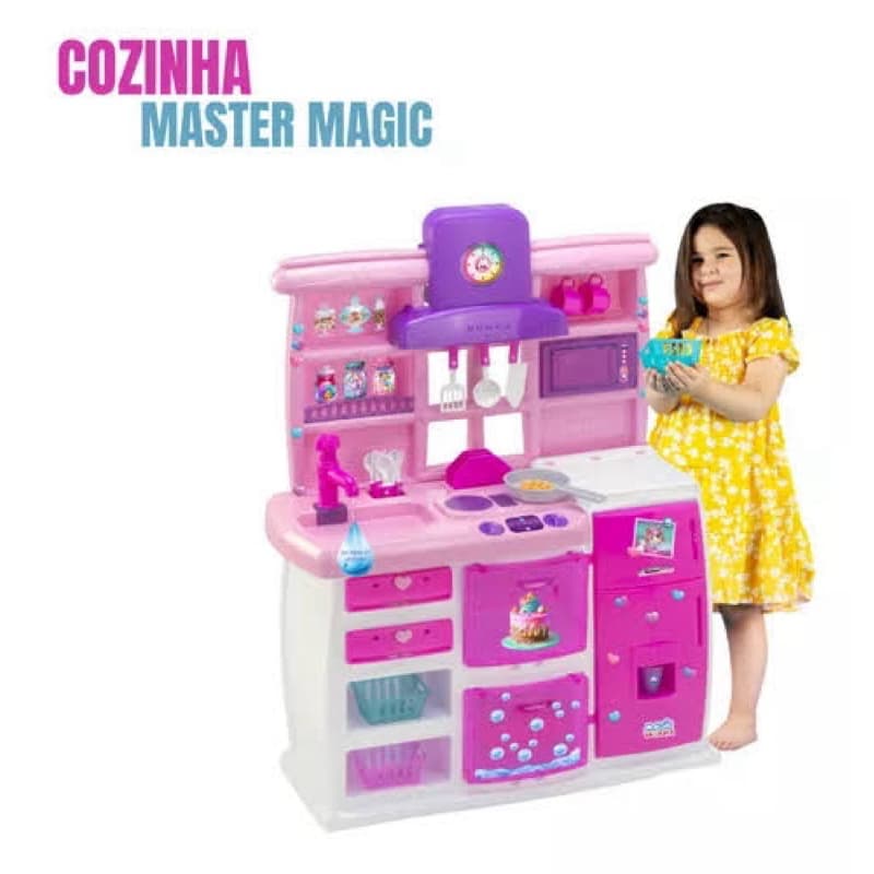 Cozinha Infantil Completa Com Água Som Acessórios Magic Toys