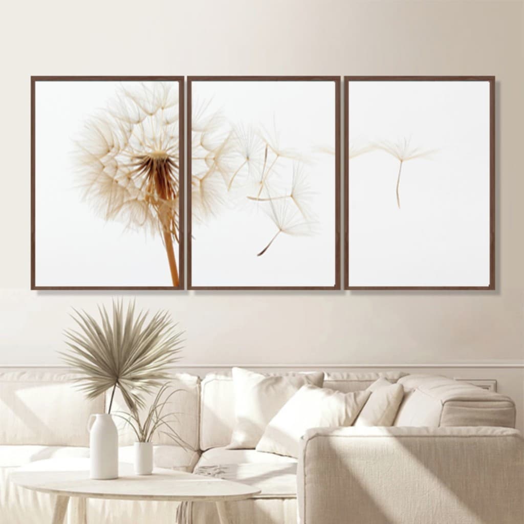 Quadros Dente de Leão Fundo Branco